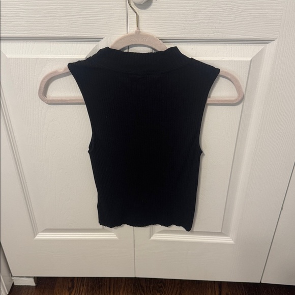 Comune Black Ribbed Tank Top - Picture 2 of 3